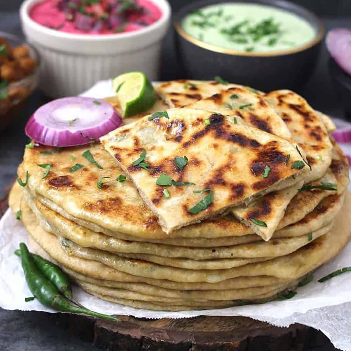 Best_aloo_paratha_mashed_potato_flatbread Aloo Stuffed Tawa Paratha - Image 1